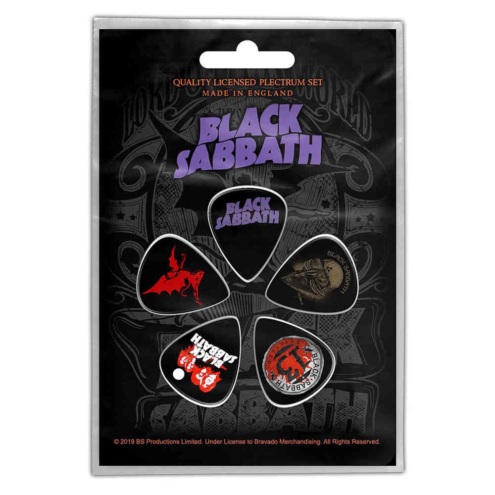 Black Sabbath - Purple Logo Plektrum - 5er Set - Mehrfarben